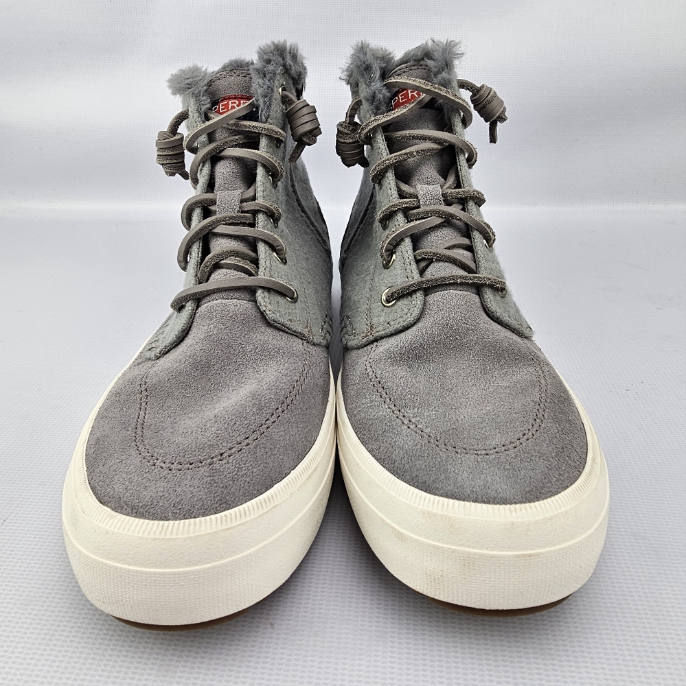 Sperry Womens Crest Lug High Top Sneaker Gray 8 - Picture 3 of 8